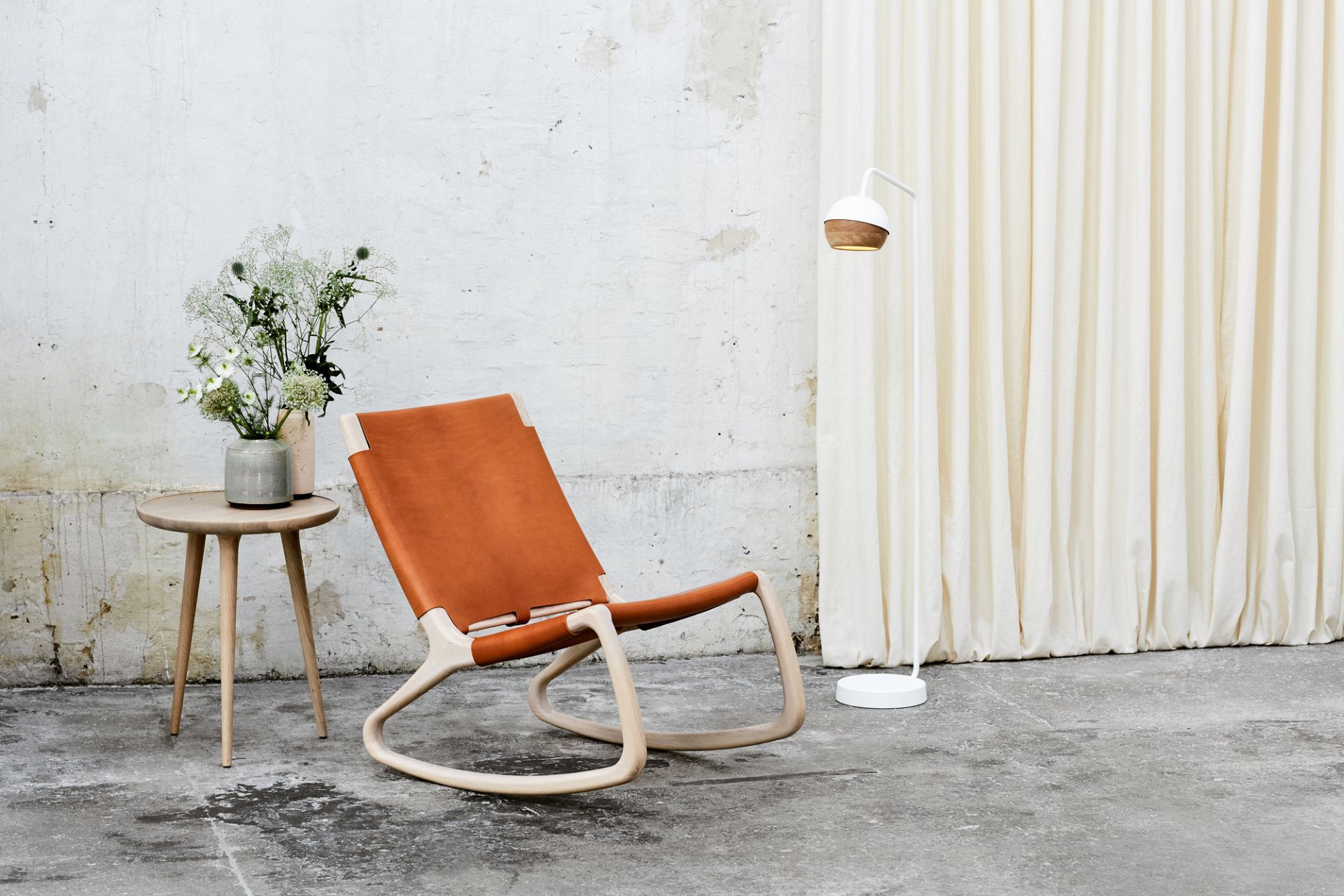Rocker Rocking Chair Harness Leather Mater