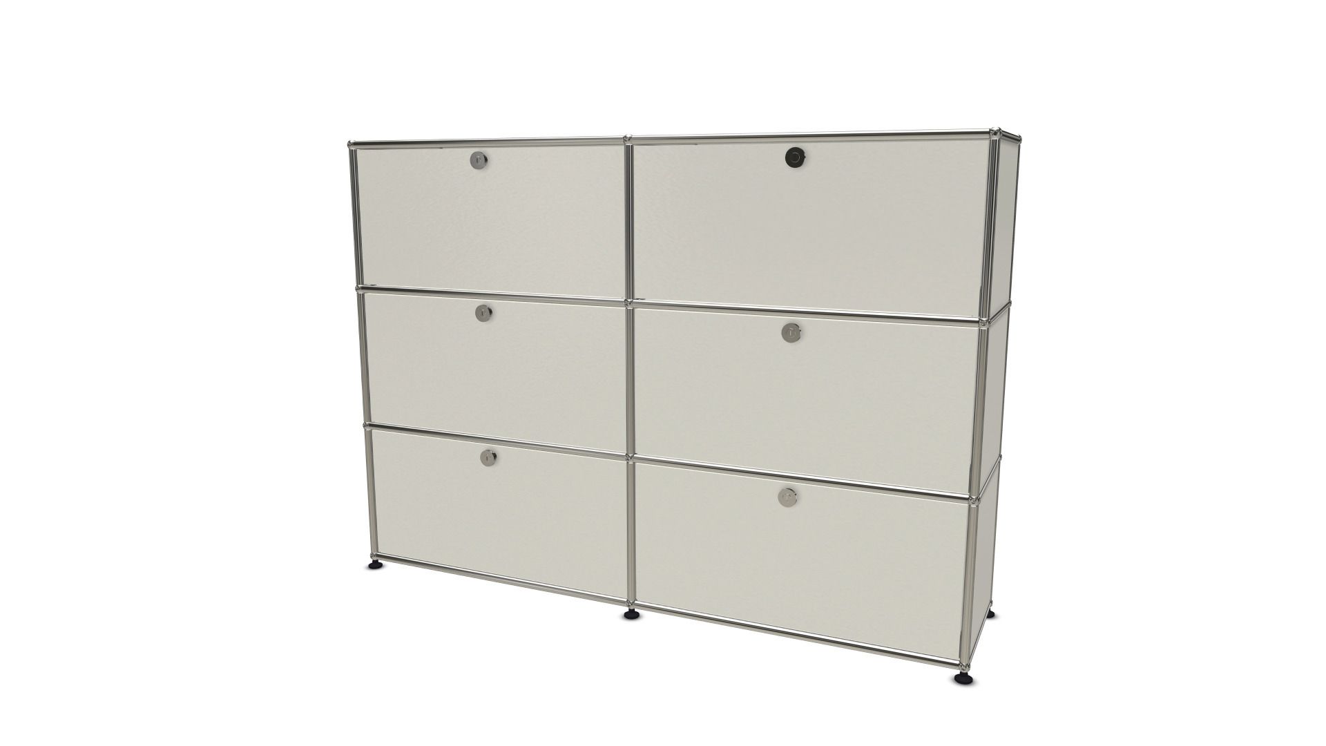 USM Haller Highboard 6 Klappen weiß