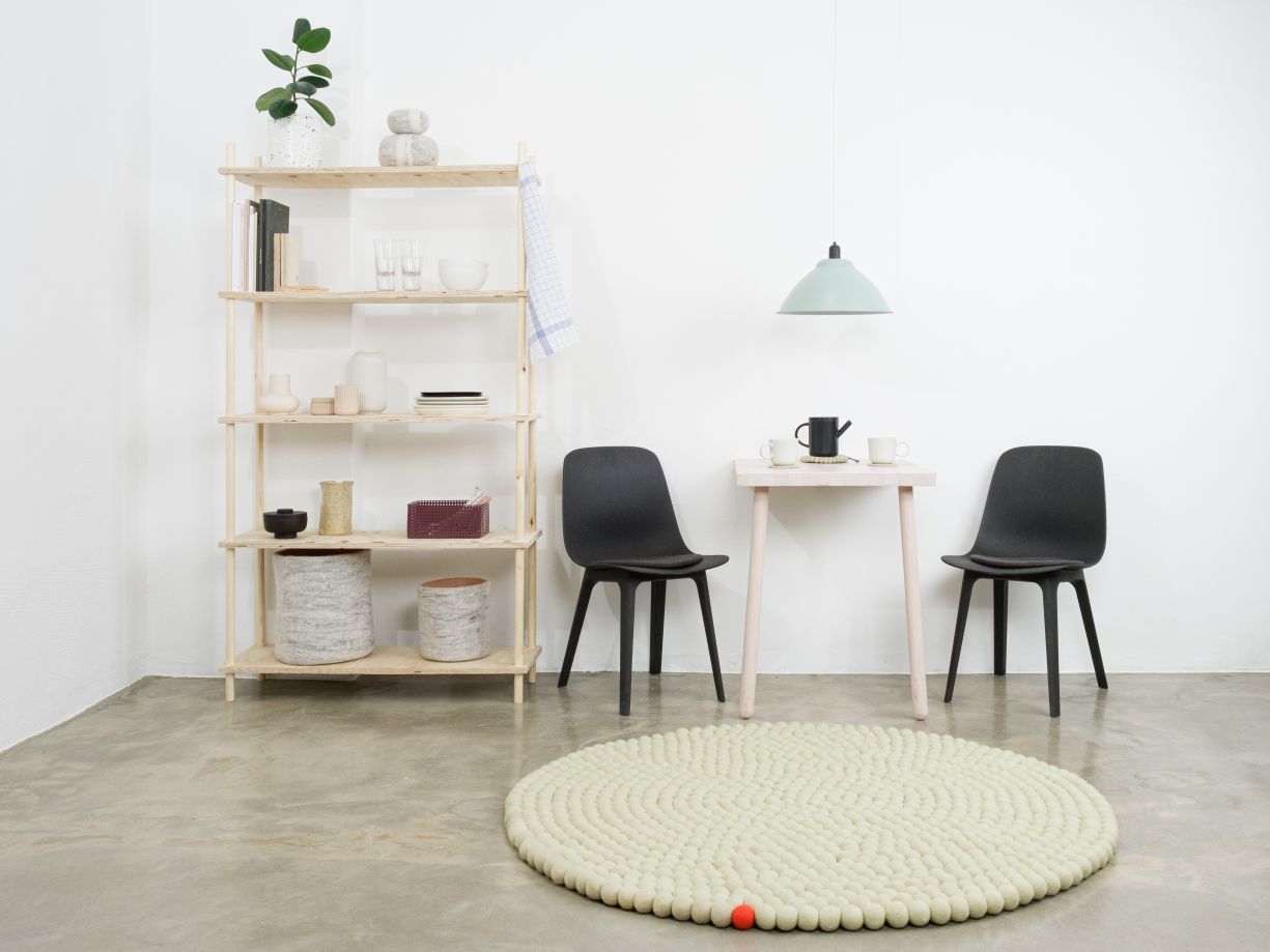 Big One Round Felt carpet Ø 200 cm myfelt Green beige