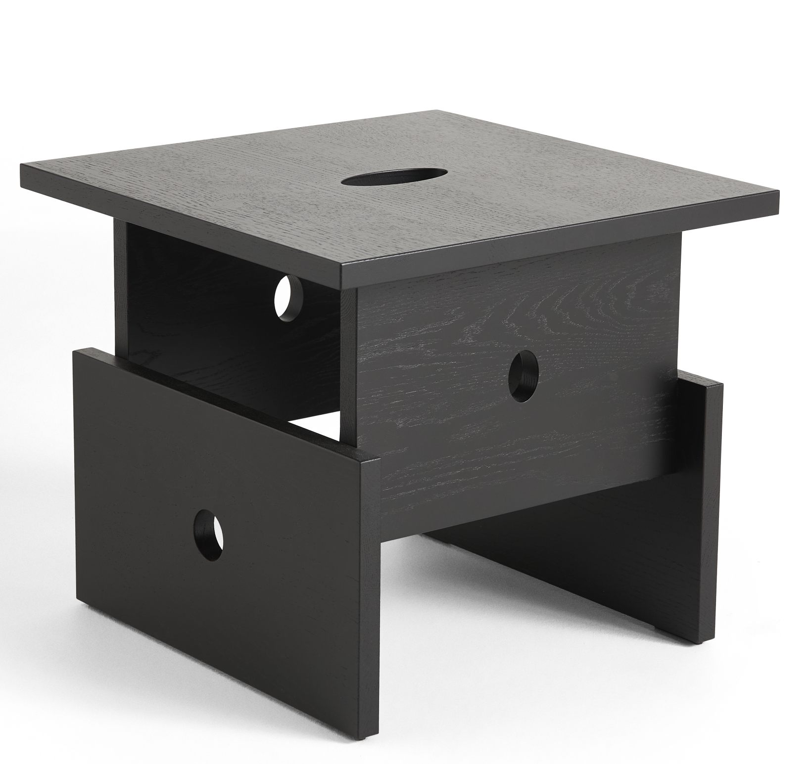 Wood Box Coffee Table Hay oak black water-based lacquer