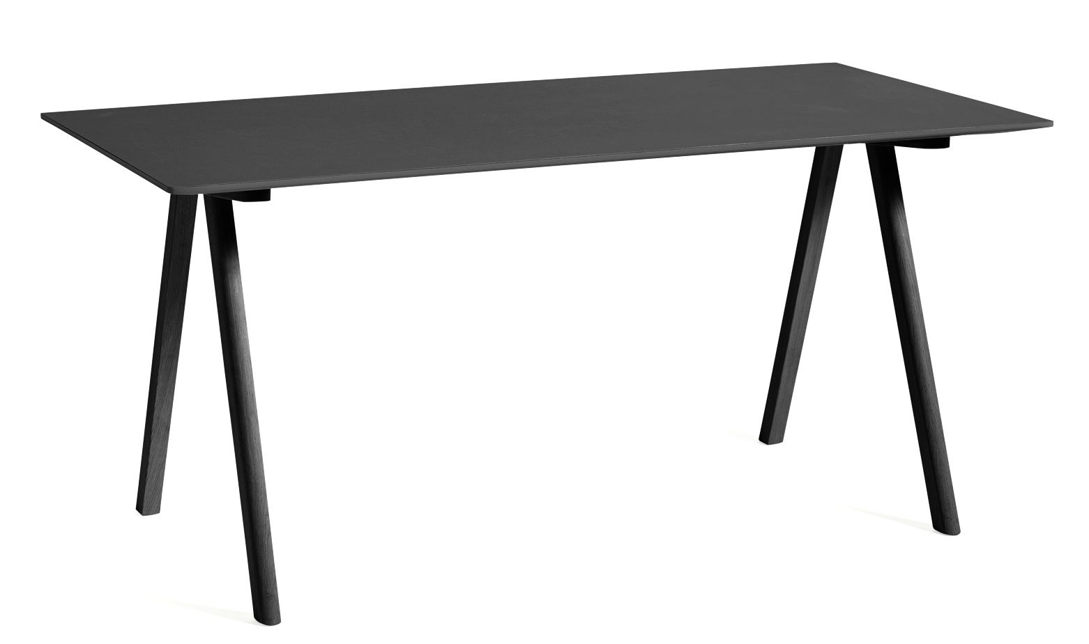 Copenhague Desk Table CPH 10 Hay Oak water-based lacquer / top linoleum grey MDF edge