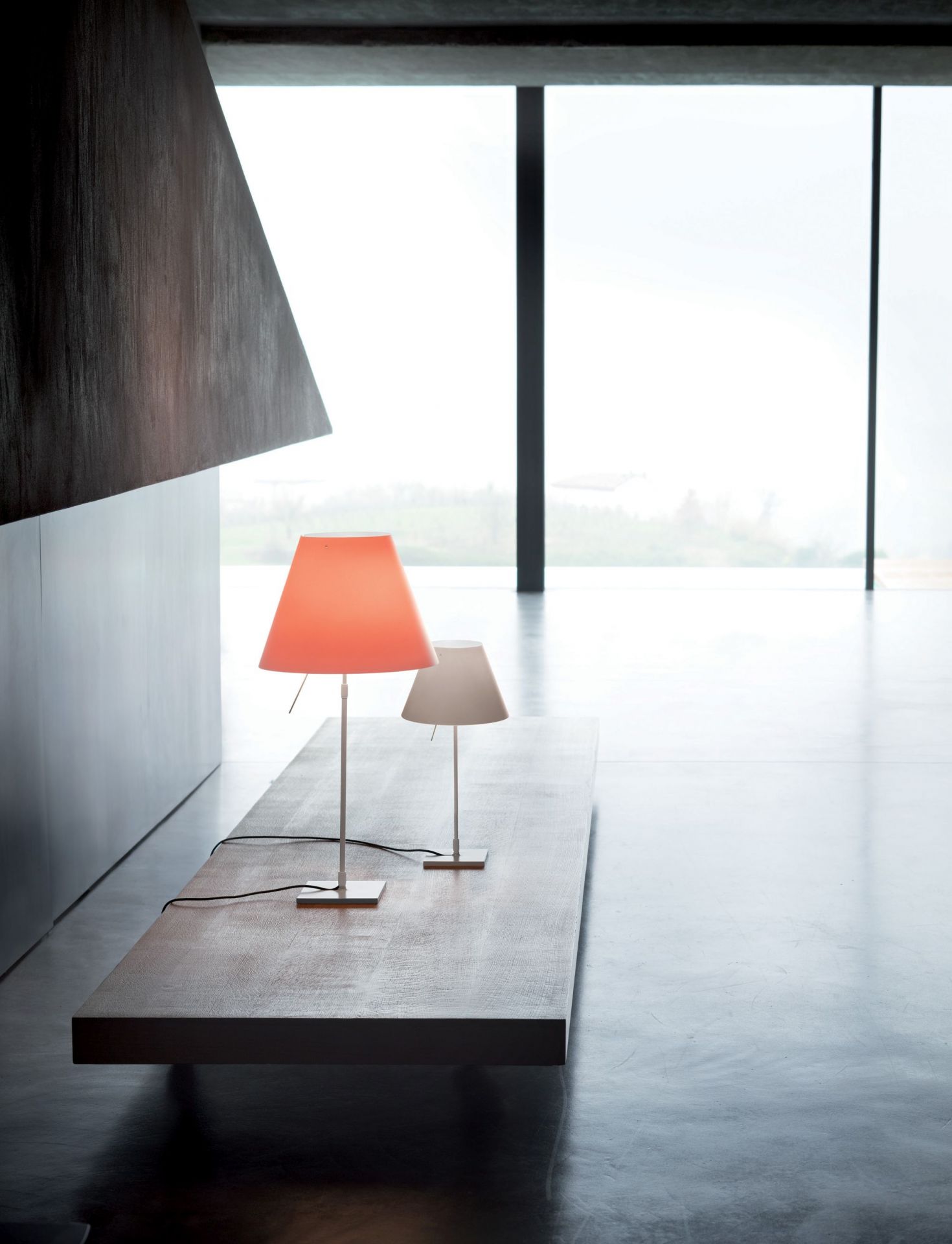 D13 Costanza height adjustable floor lamp with sensor dimmer complete version Luceplan