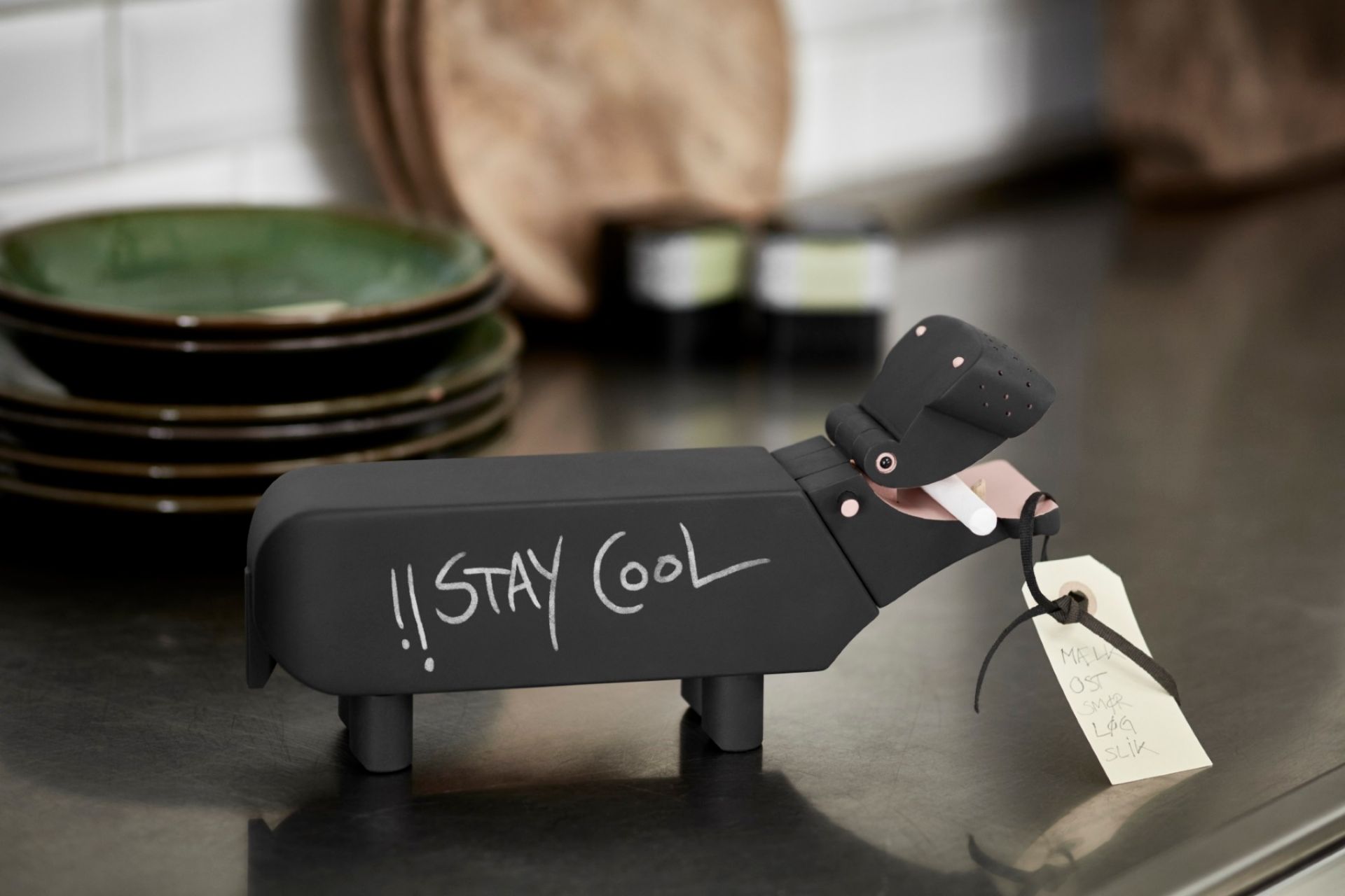 Hippo wooden figurine black Kay Bojesen