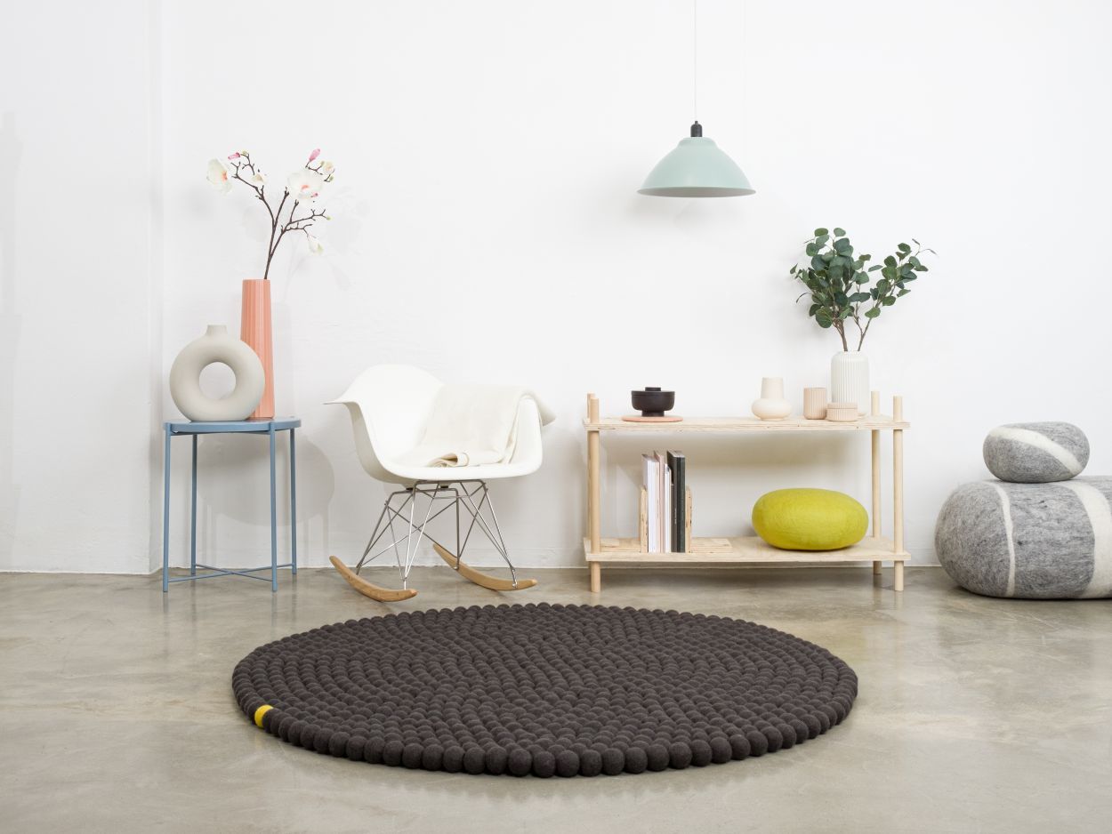 Big One Round Felt carpet Ø 160 cm myfelt Anthracite