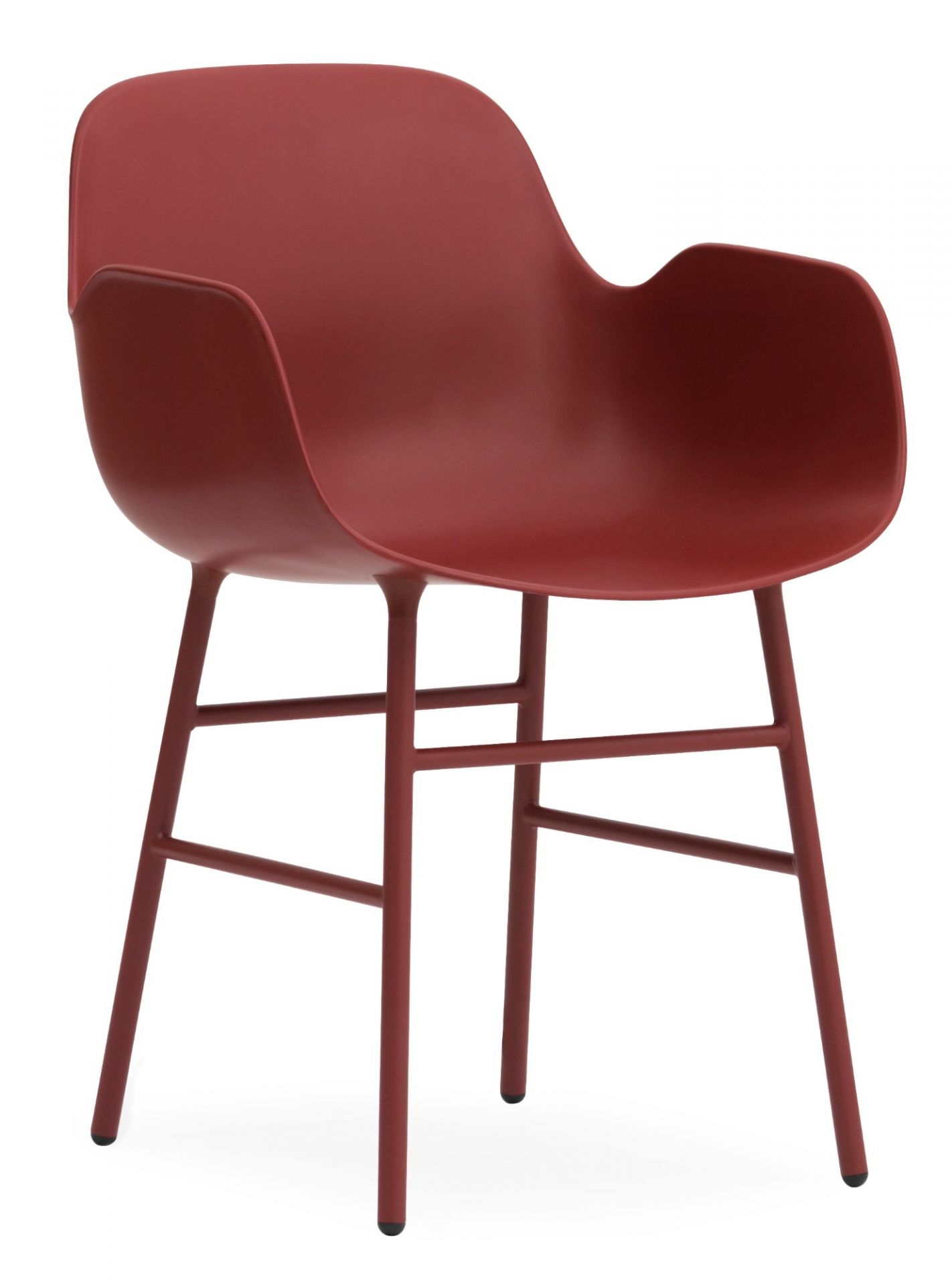 Form Armchair Lehnstuhl Normann Copenhagen-rot-Stahl