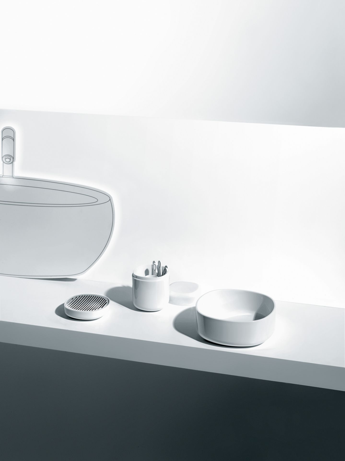 Birillo Soap dish PL04 W Alessi