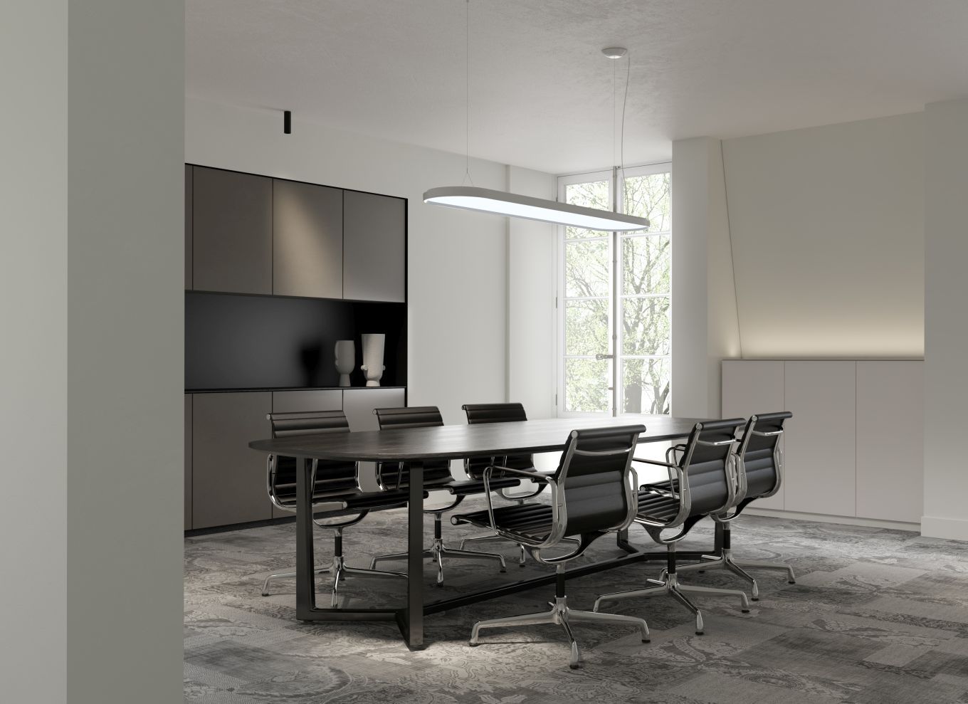 Kido Pendant lamp 110cm white 3000K Belux
