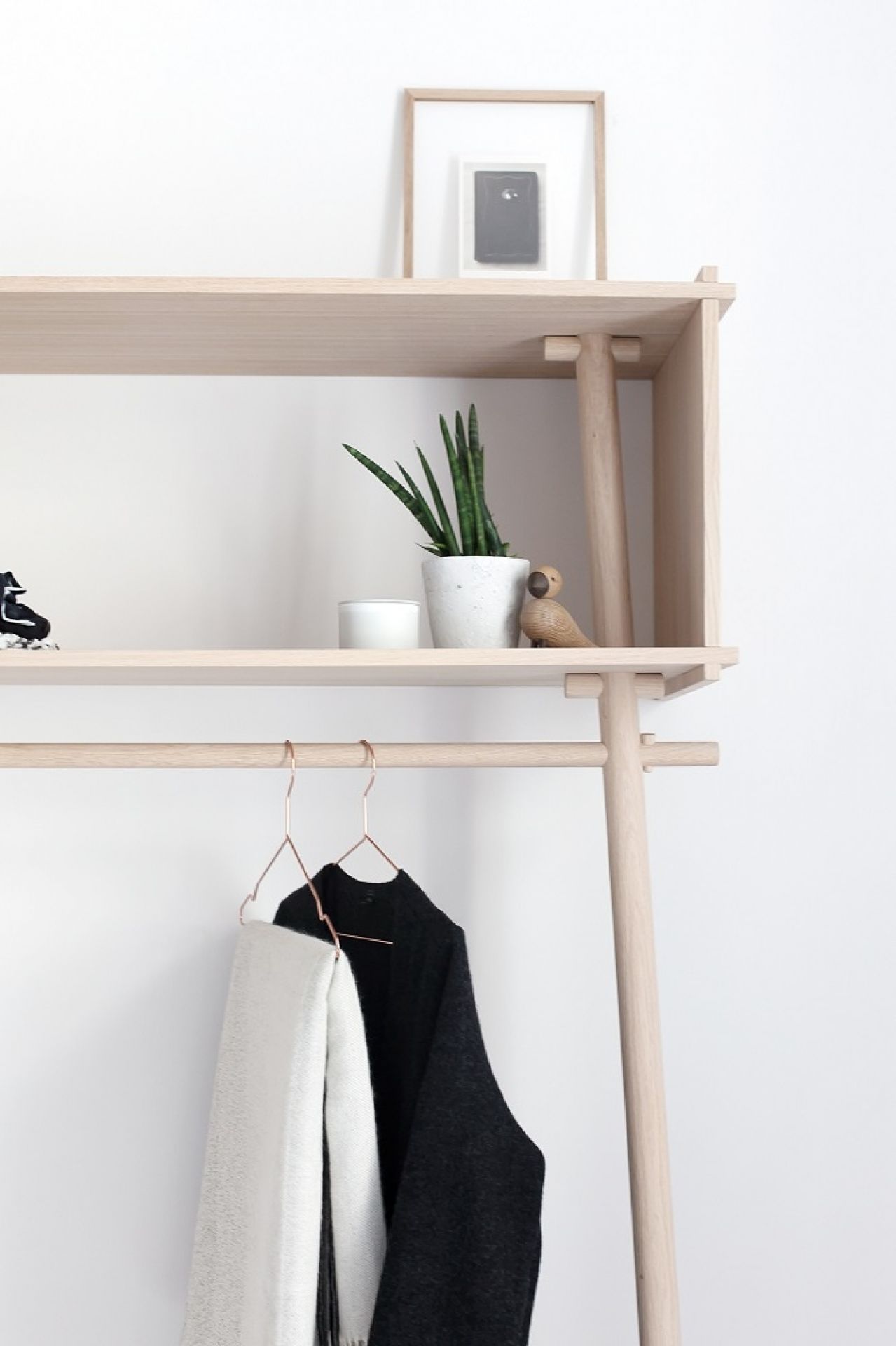 Töjbox Wardrobe Woud Wx112 cm oak white pigmented