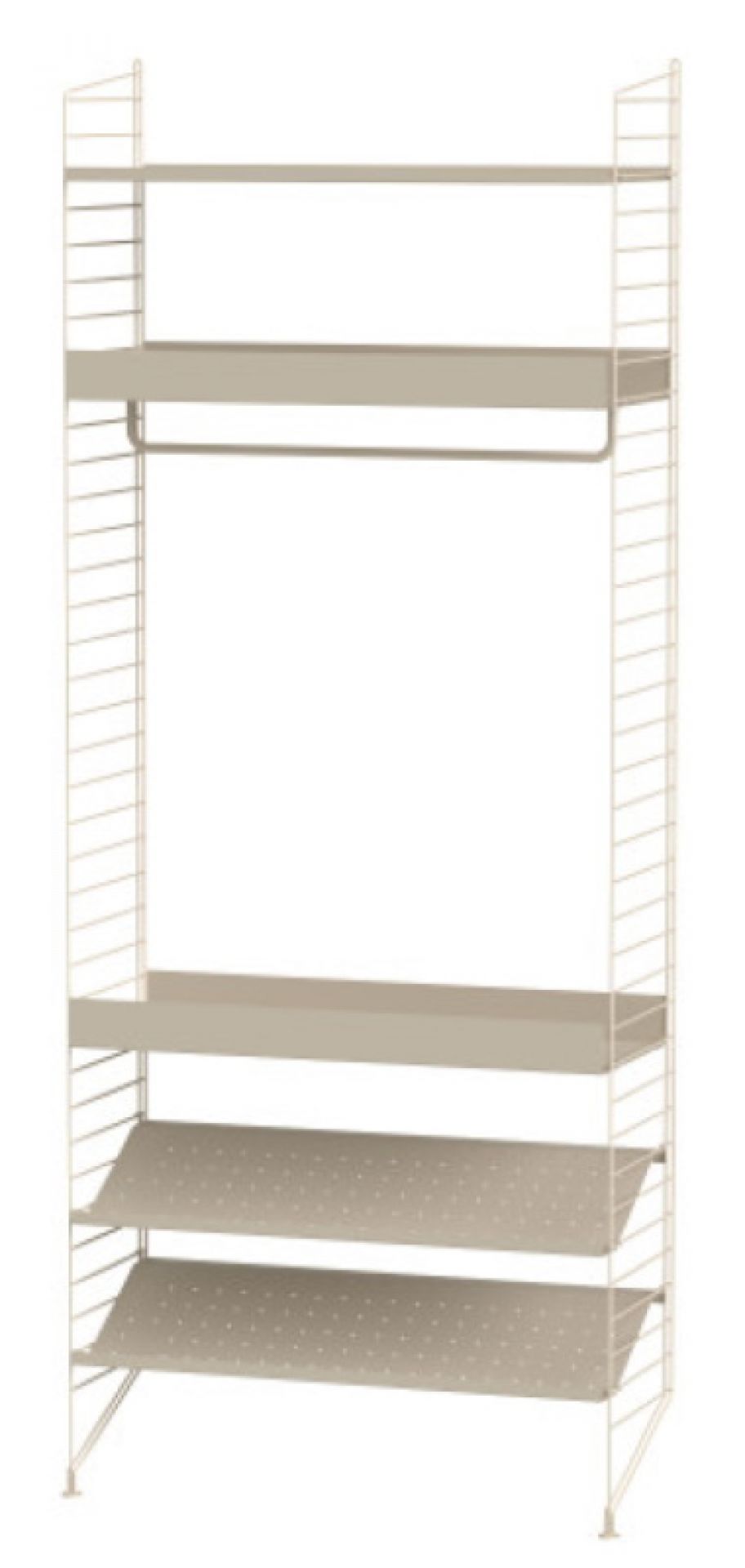 String Bedroom Floor Shelving System D String Furniture Beige - Beige