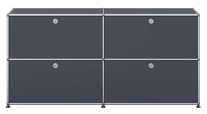 USM Haller Sideboard mit 4 Klapptüren – QUICK SHIP -anthrazitgrau