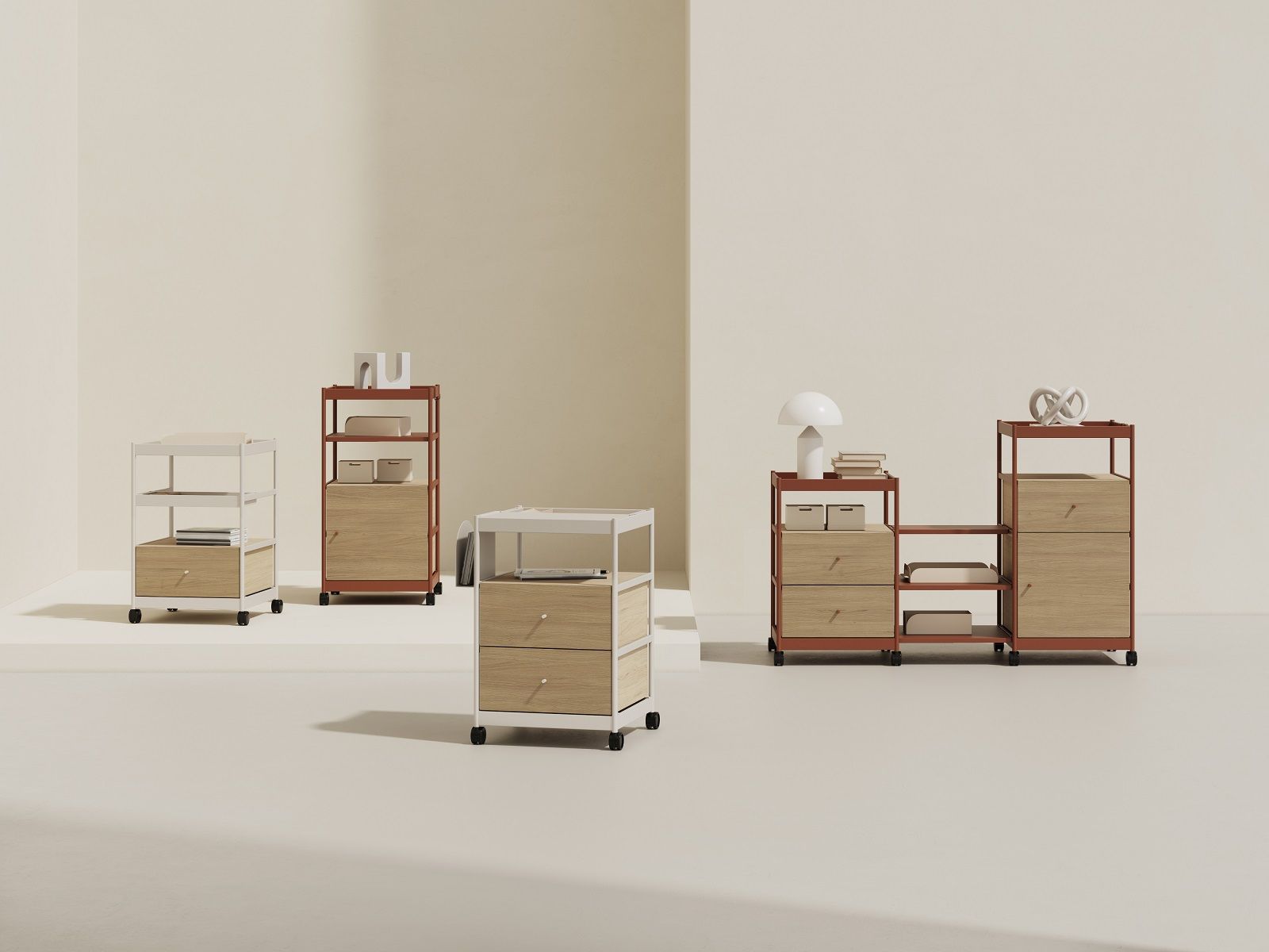 Beside Office Trolley shelving unit / chest of drawers Mizetto QUICK SHIP