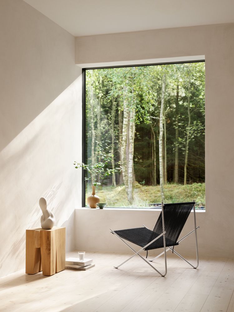 PK4 Lounge Chair Steel - Nature Fritz Hansen