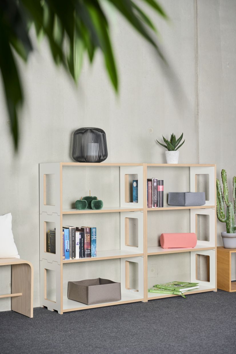 High stacking shelf Gundmodul view Tojo