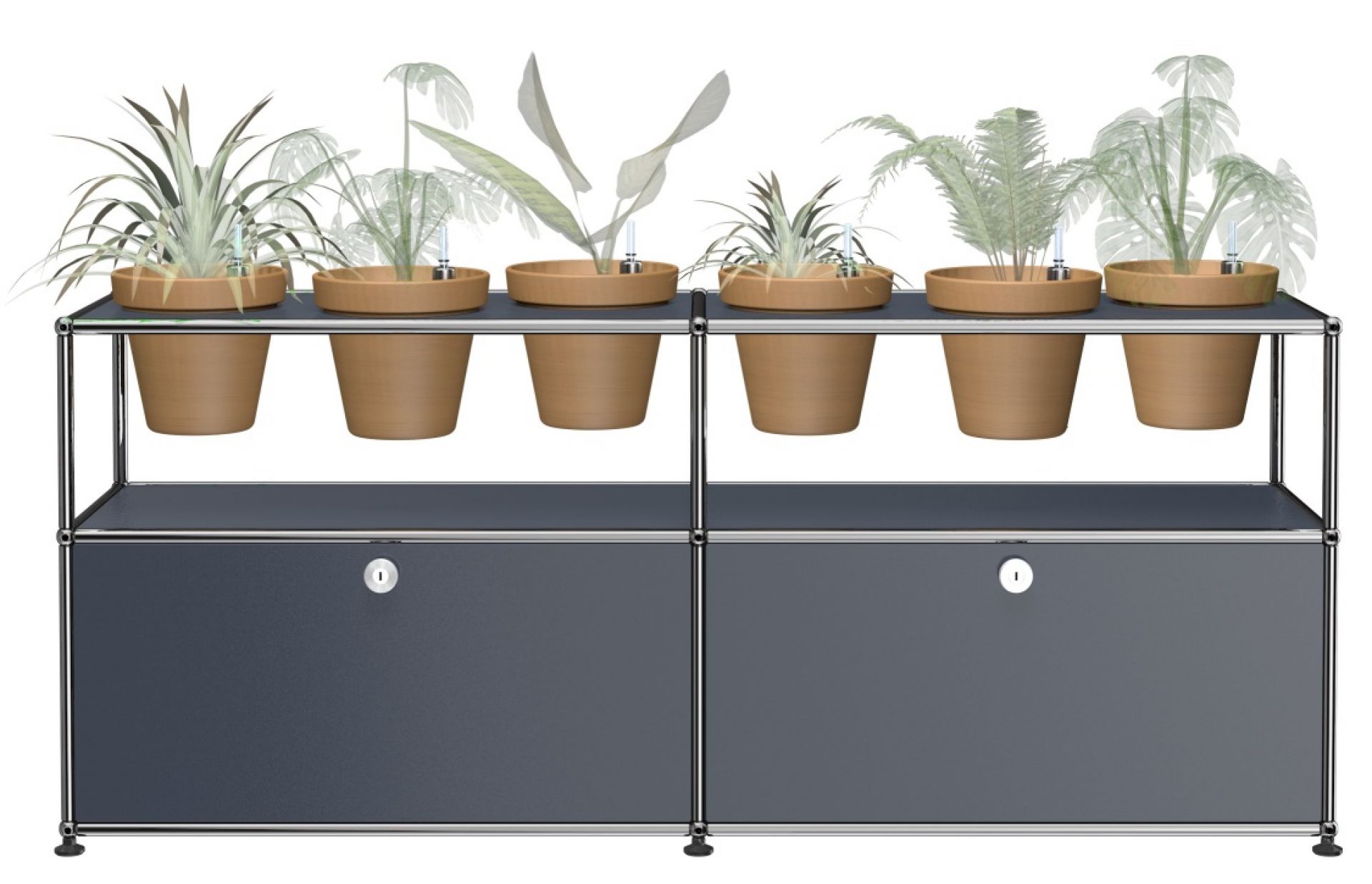 Plant worlds Sideboard Configuration 2 USM Haller Anthracite grey 