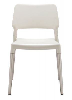 Belloch Outdoor Chair White with Aluminium Legs Santa & Cole