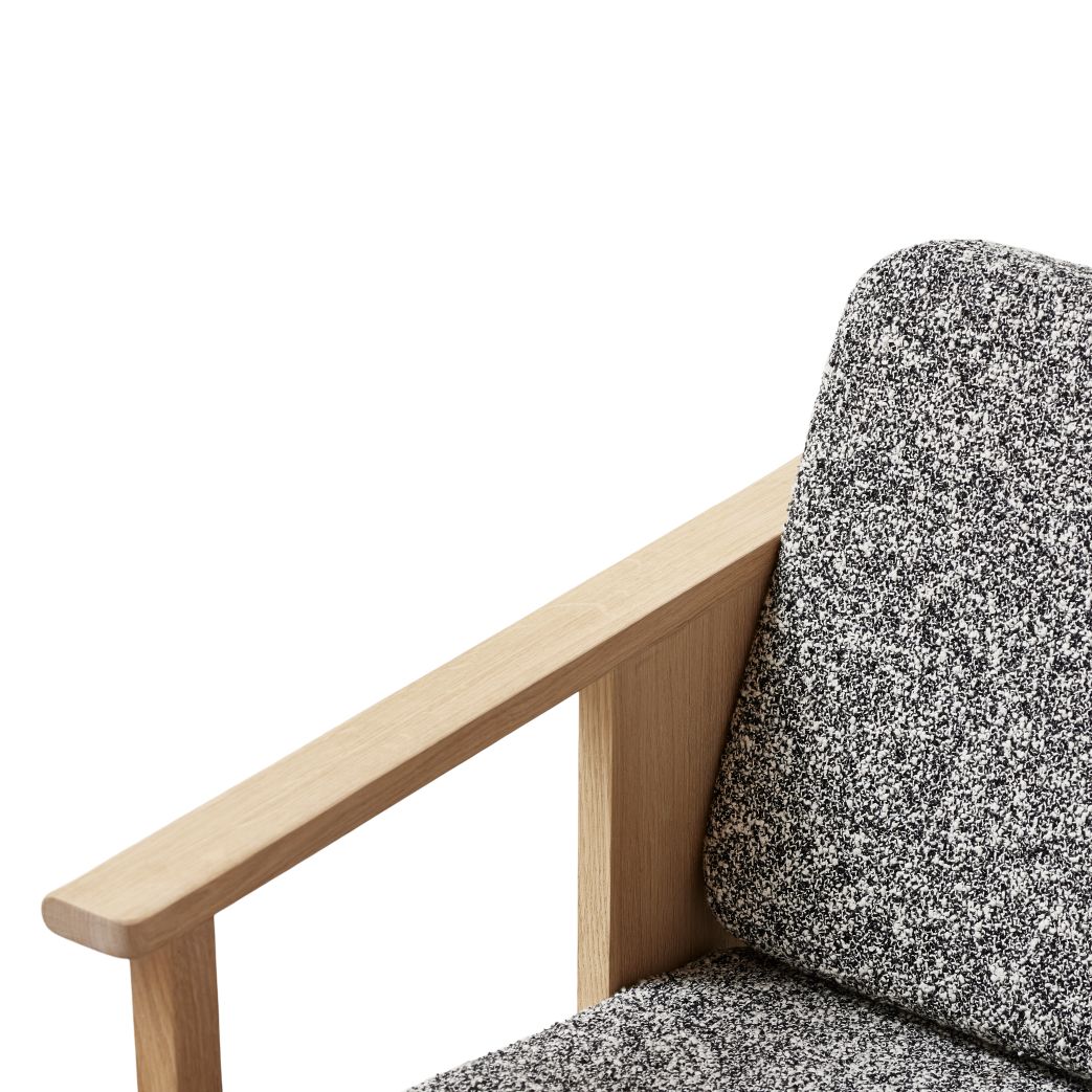 Block Lounge Armchair white oiled Form & Refine 