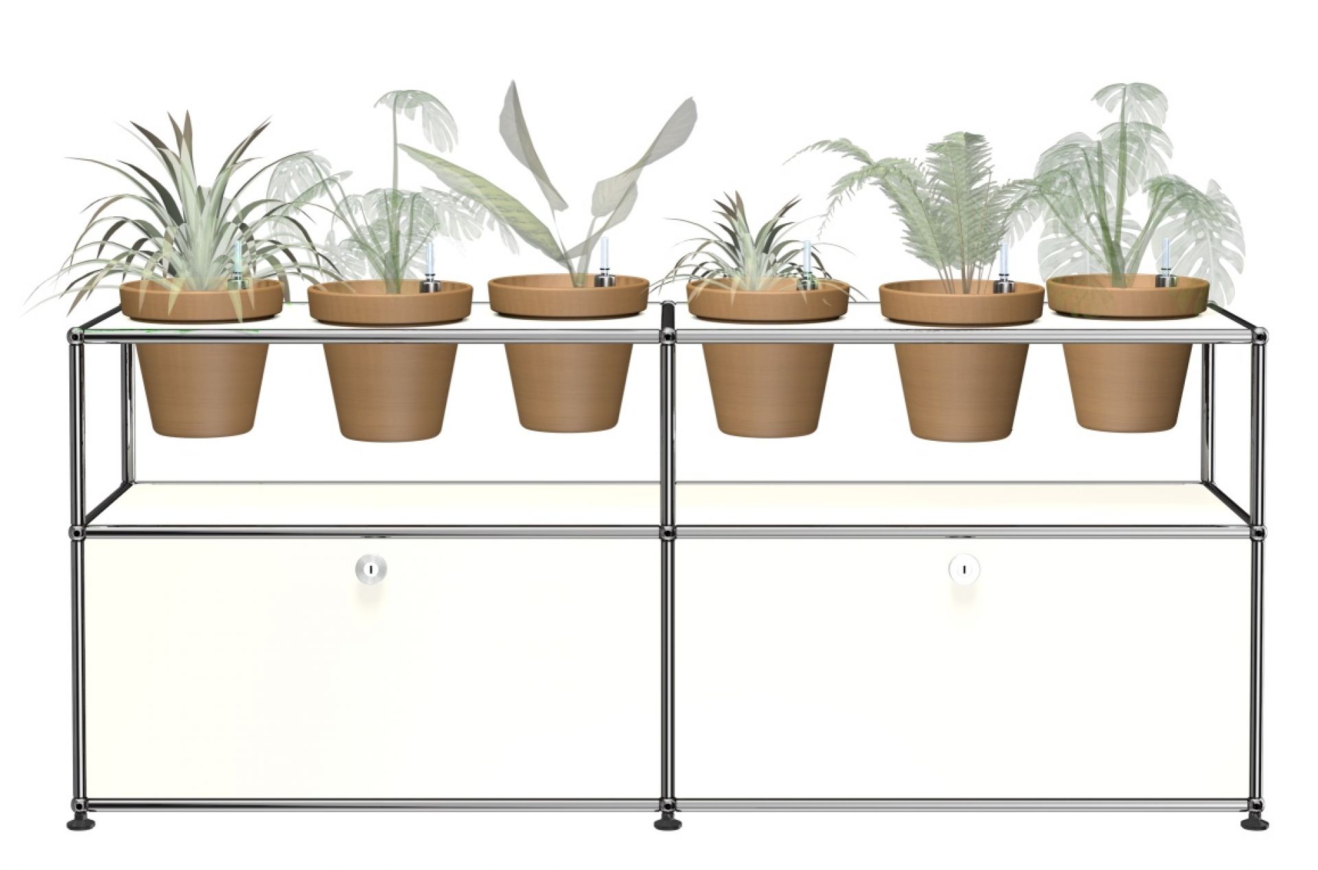 Plant worlds Sideboard Configuration 2 USM Haller Pure white
