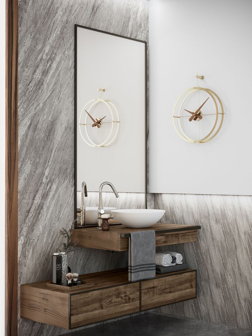 2 Puntos Premium Gold clock Ø43cm Nomon