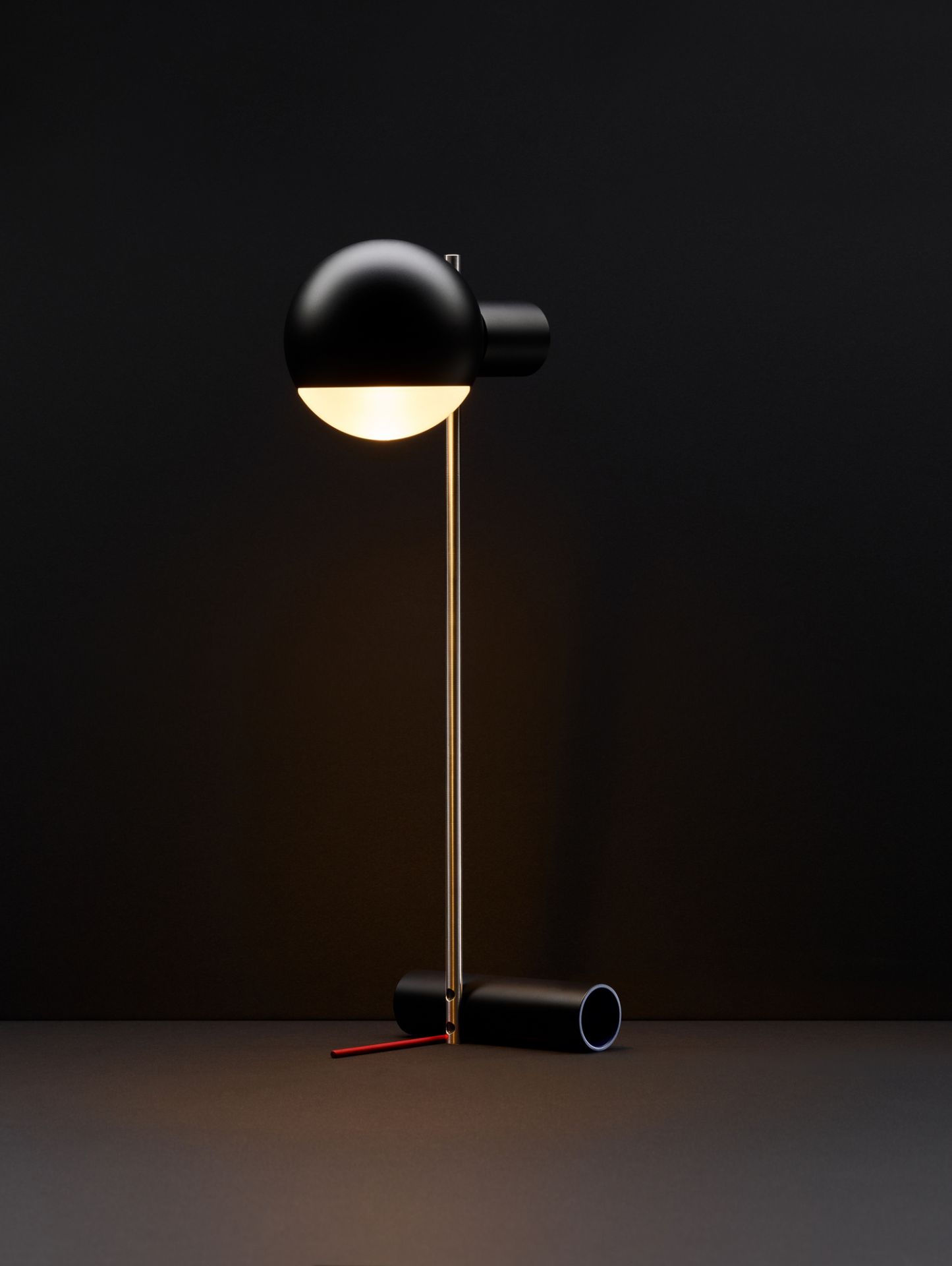 L25 Tafellampje LED Table Lamp Reedition Tecta Shiny Black