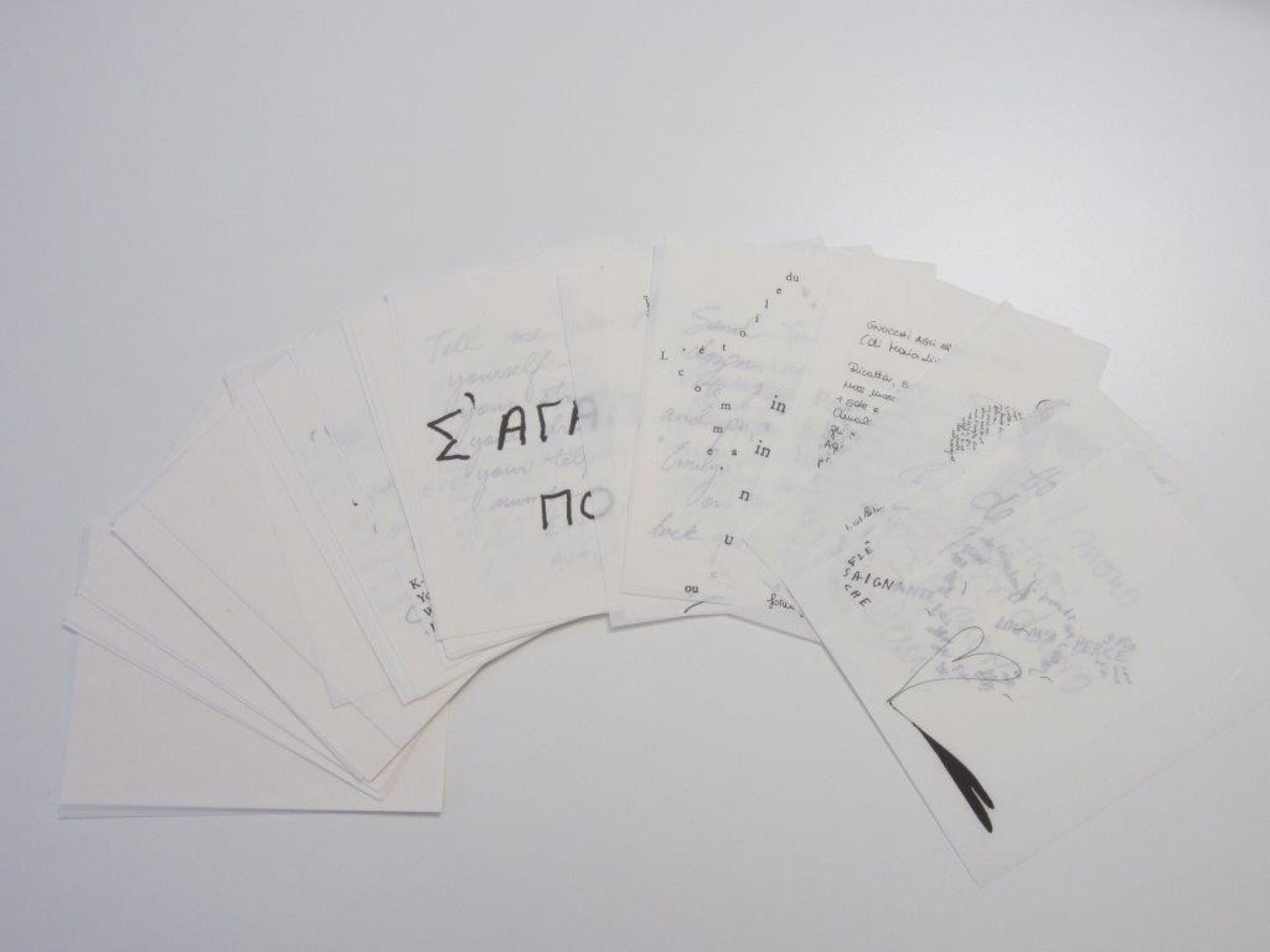 Set of papers for Zettel Z 6 lamp Ingo Maurer