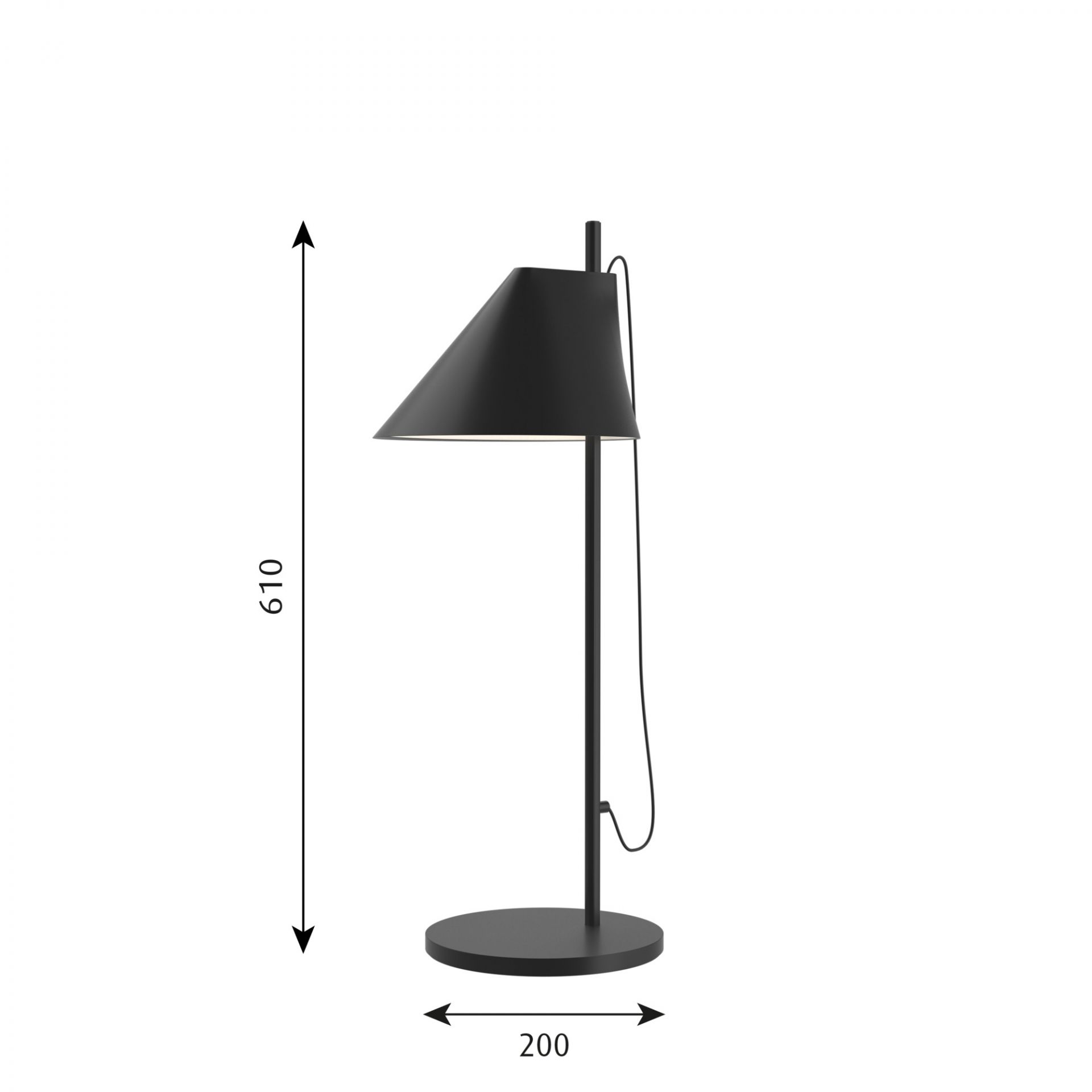 Yuh LED Table Lamp Louis Poulsen Black