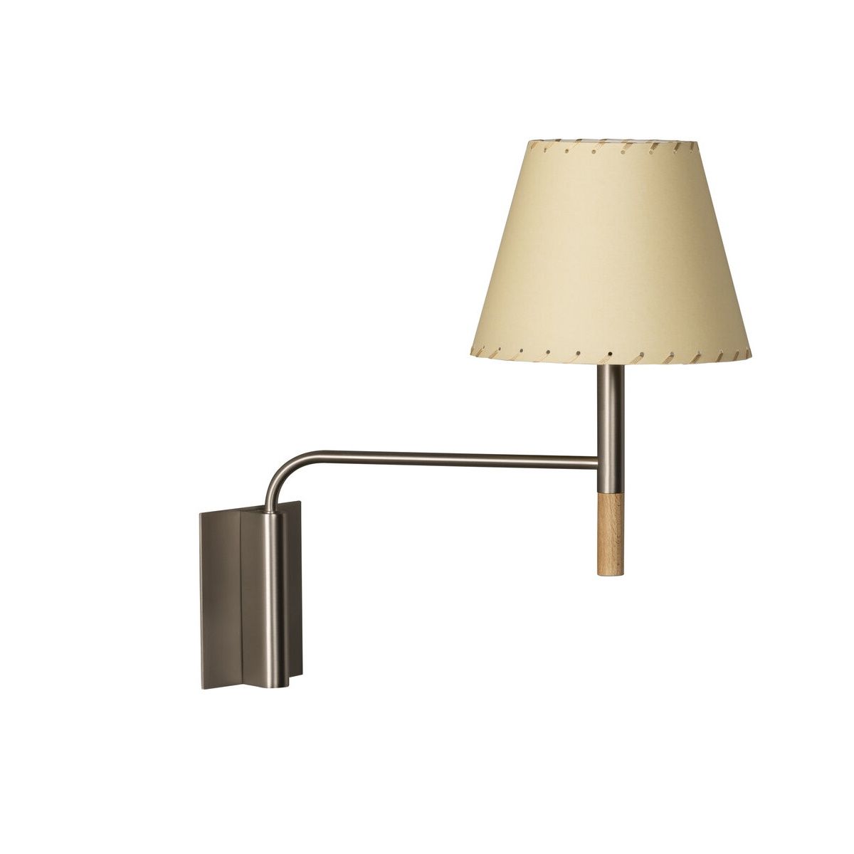 BC3 Wall Lamp with Stitched Beige Parchment Shade Santa & Cole