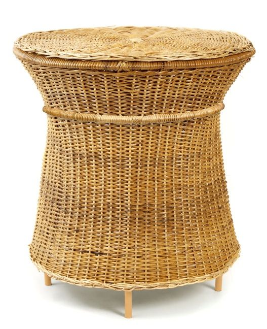 Caribe Natural Tall Side Table Outdoor ames Raw natural material / Yellow