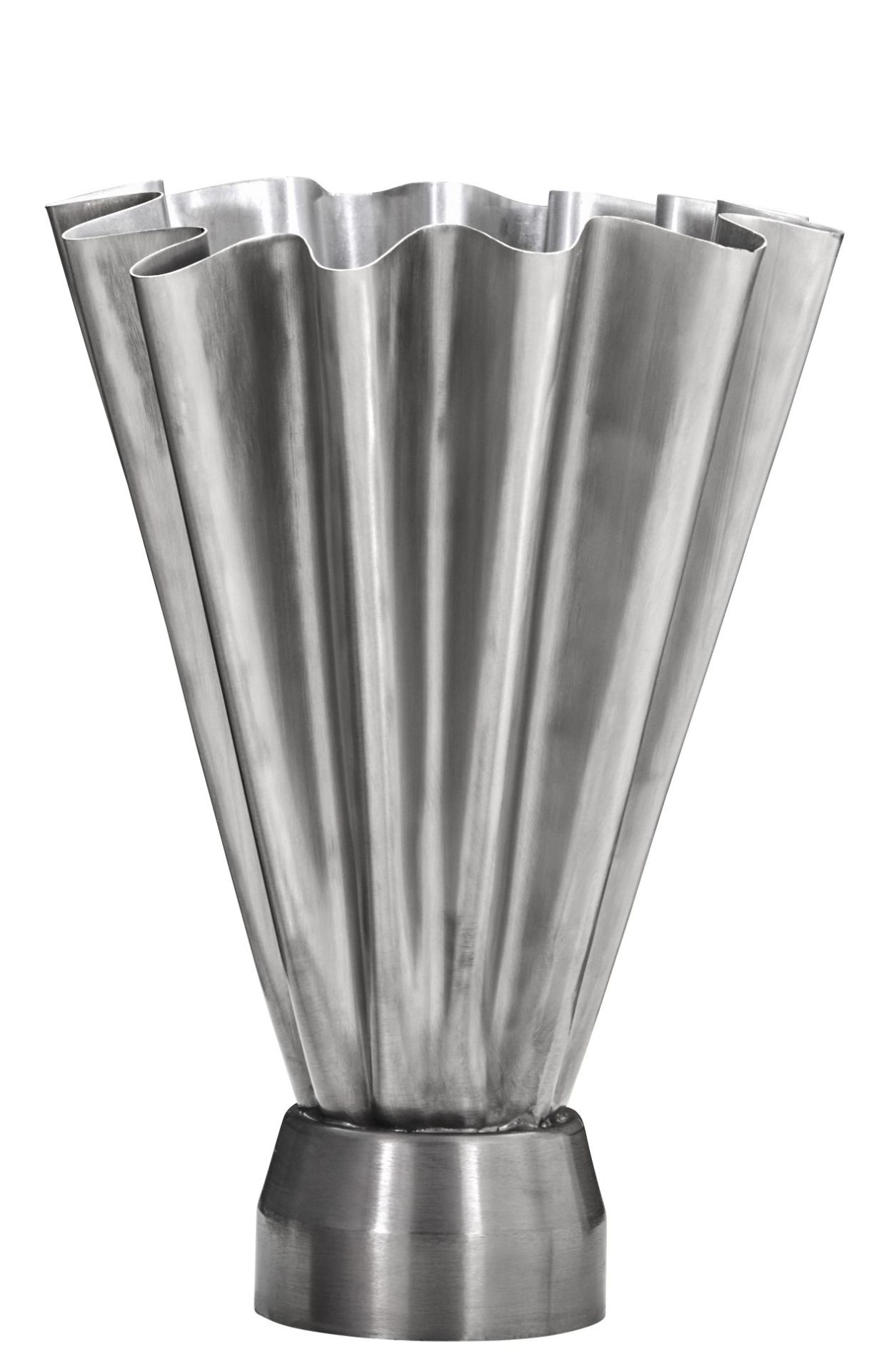 Vase HDFlood Narrow Brushed Silver Finish house doctor