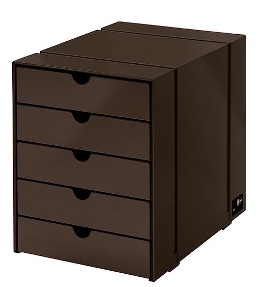 USM Haller Inos box set C4 with 5 closed trays Home Office Brown