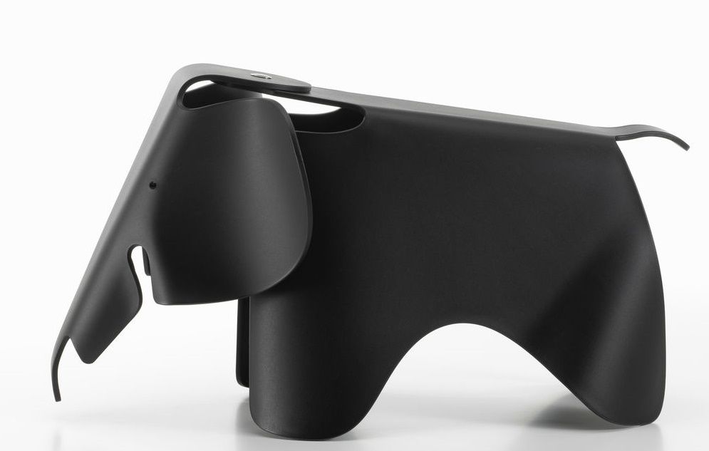 Eames Elephant Stool RE Vitra Deep black