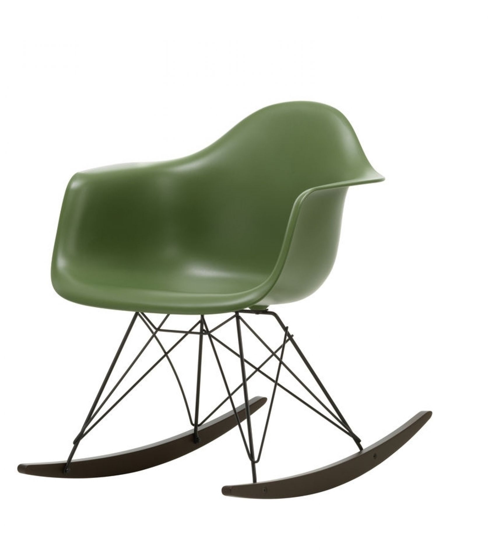 Eames Plastic Arm Chair RAR Rocking Chair Vitra Maple dark - Black - Deep black