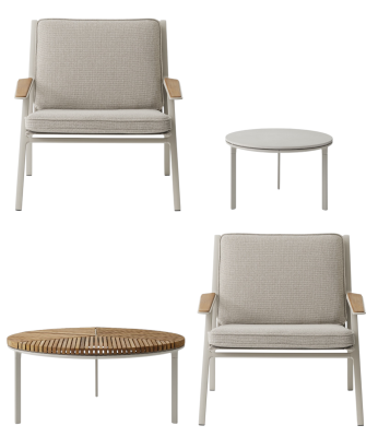 Open-Air Outdoor Set 5 Lounge Small Vipp 