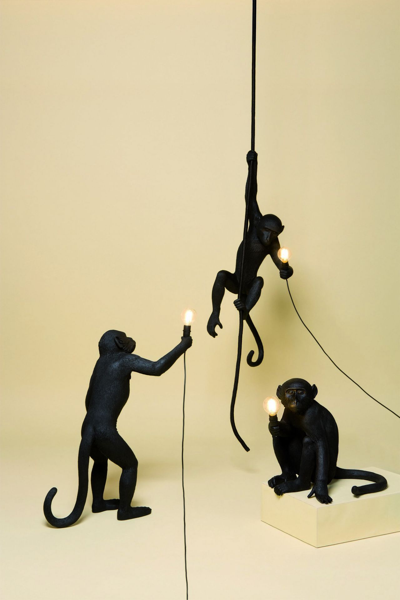 Monkey Lamp Black Pendant light Seletti SINGLE PIECES