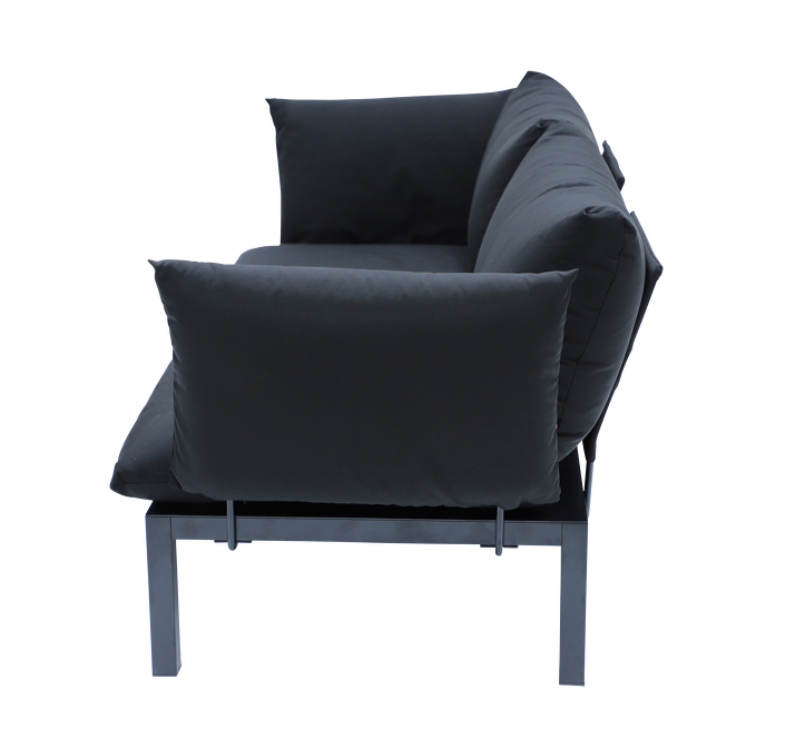 Fiam Domino outdoor sofa 2-seater with armrests and cushions Jan Kurtz
