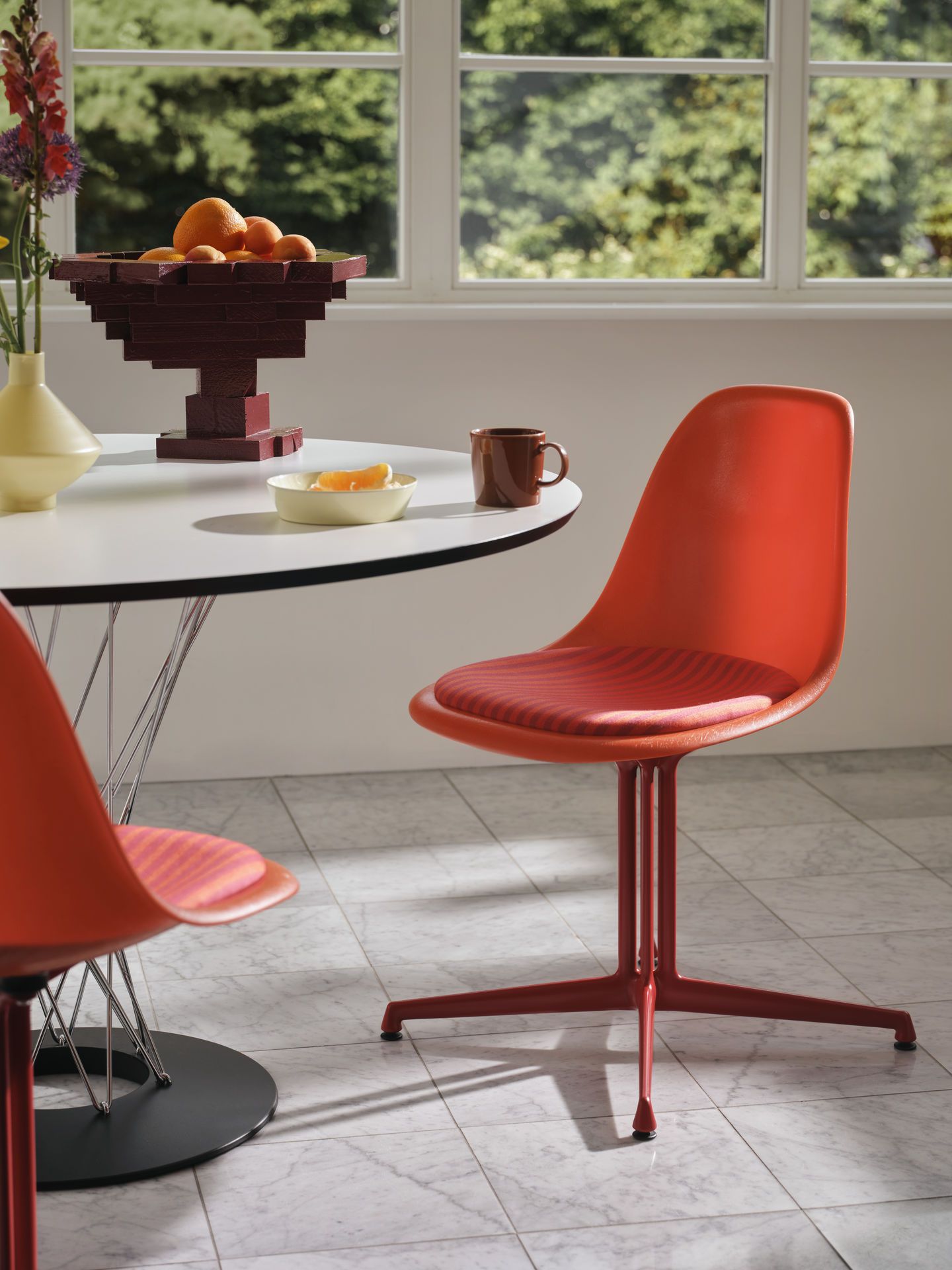 Eames Fibreglass Side Chair La Fonda Red Orange Vitra LIMITED EDITION 