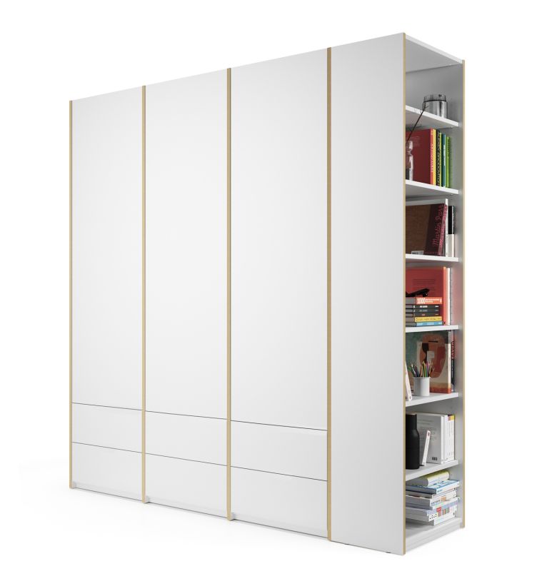 MODULAR PLUS wardrobe combination with add-on shelf right W 212.2 cm Müller Möbelwerkstätten