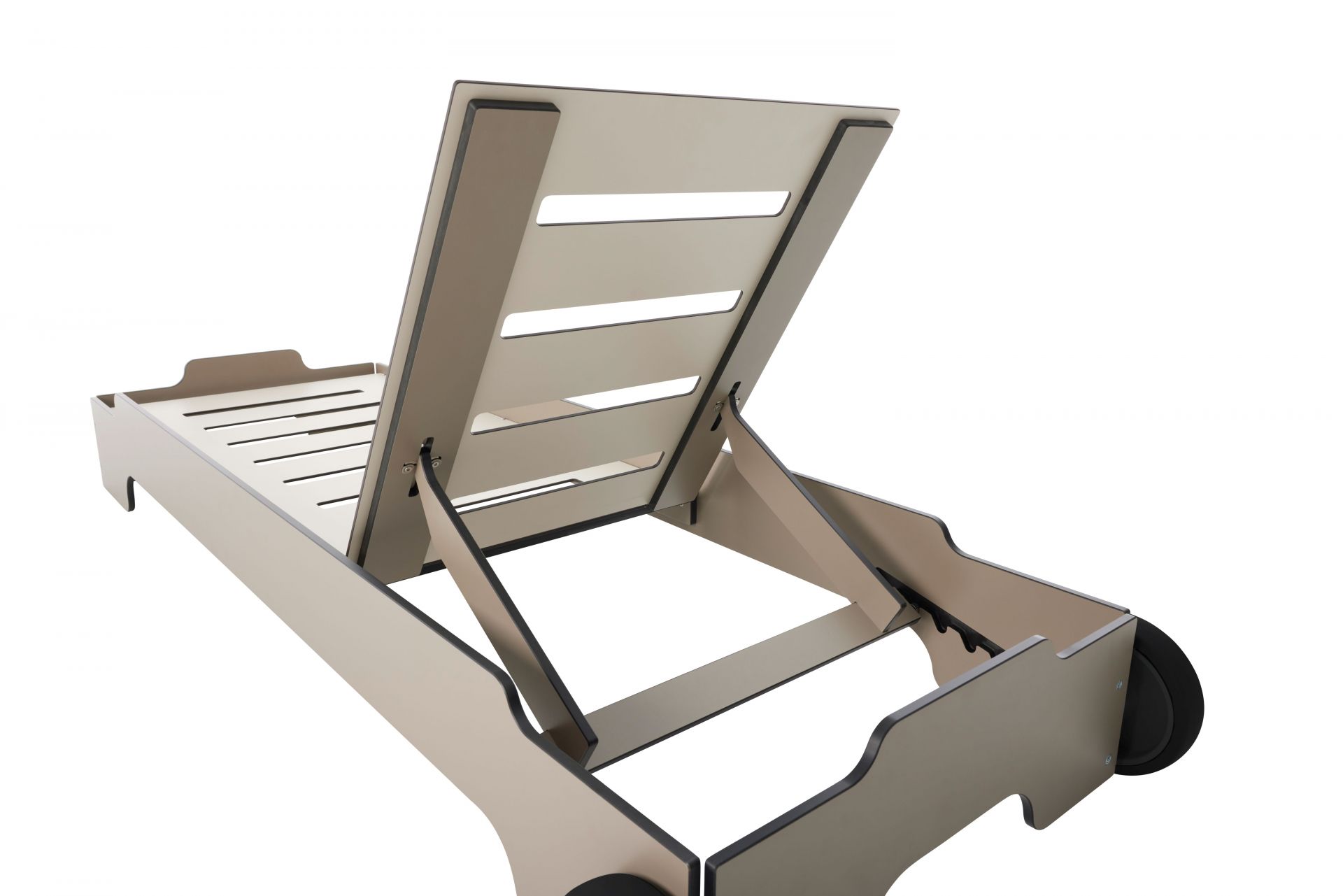 Solara Stacking Lounger incl. Wheels and Upholstery Outdoor Müller Möbelwerkstätten