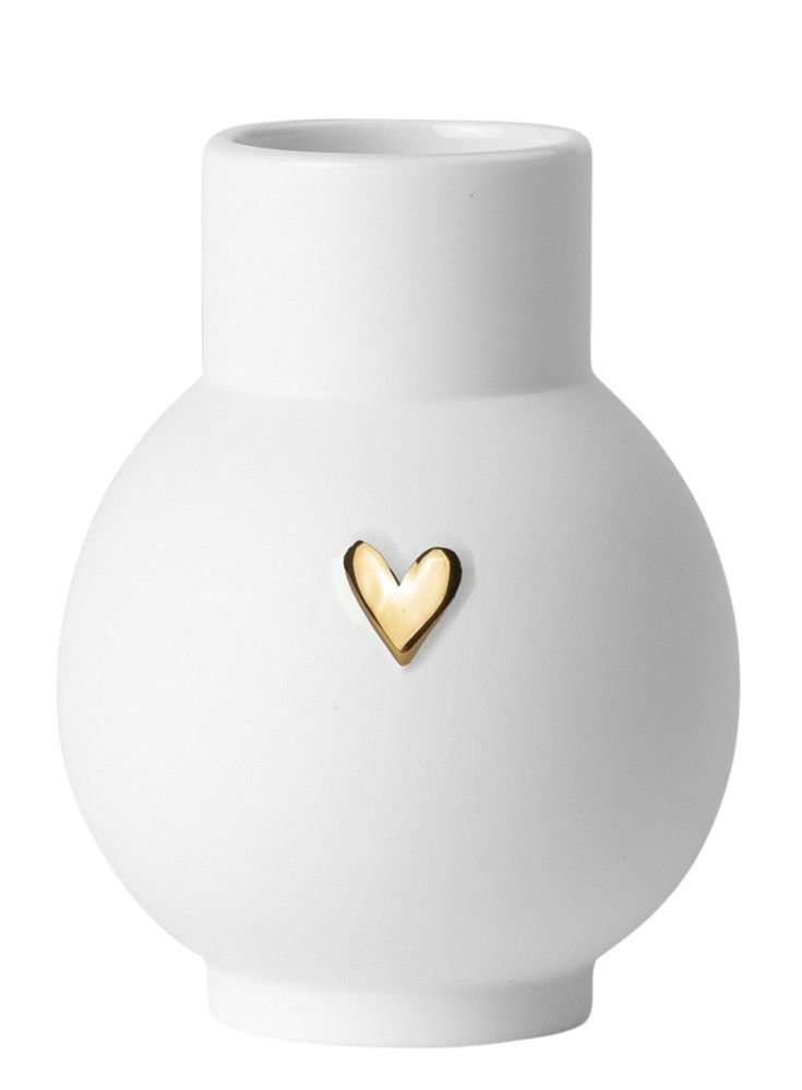 Lovely mini ball vase heart gold wheels