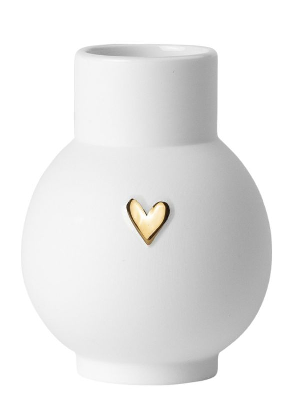 Lovely mini ball vase heart gold wheels