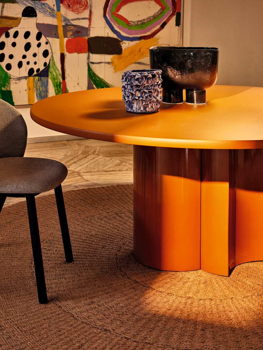 2325 Bol dining table Ø 160 cm Zanotta Caramel matt