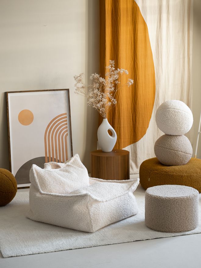 Beanbag armchair teddy fabric Wigiwama